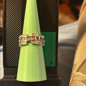 Purple Topaz on Rhodium